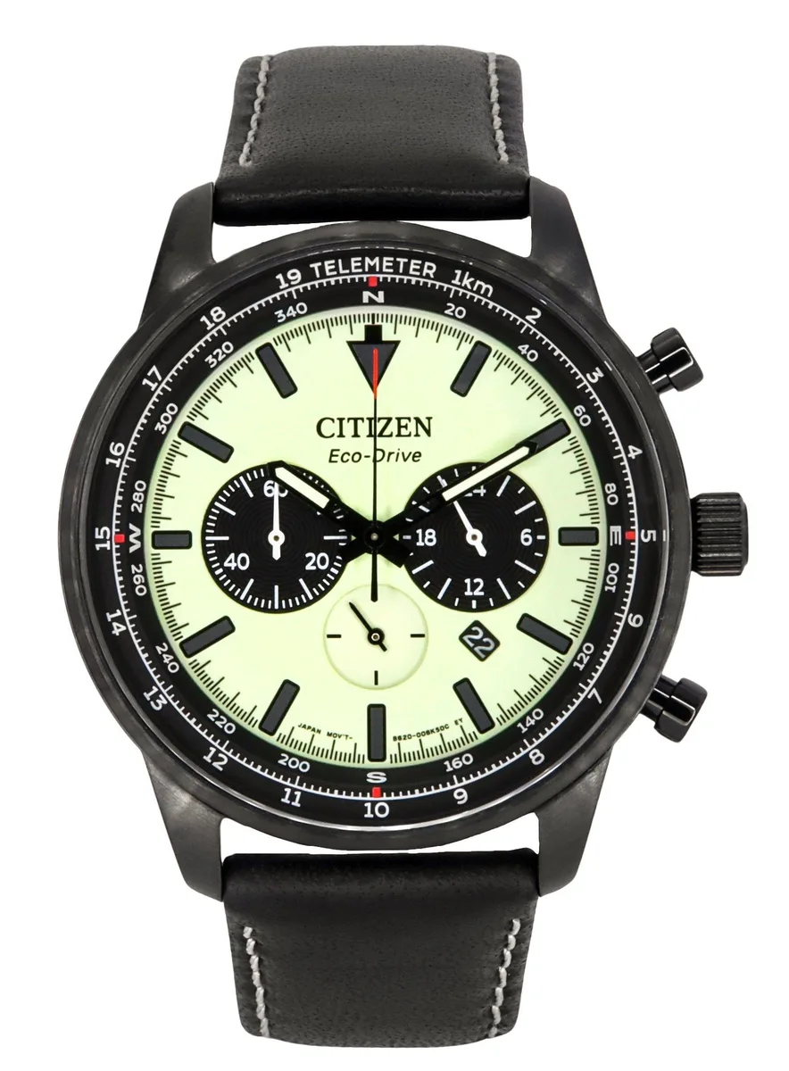Citizen Citizen Eco-Drive Chronograph CA4505-21X Green Dial 100M Watch — product photo