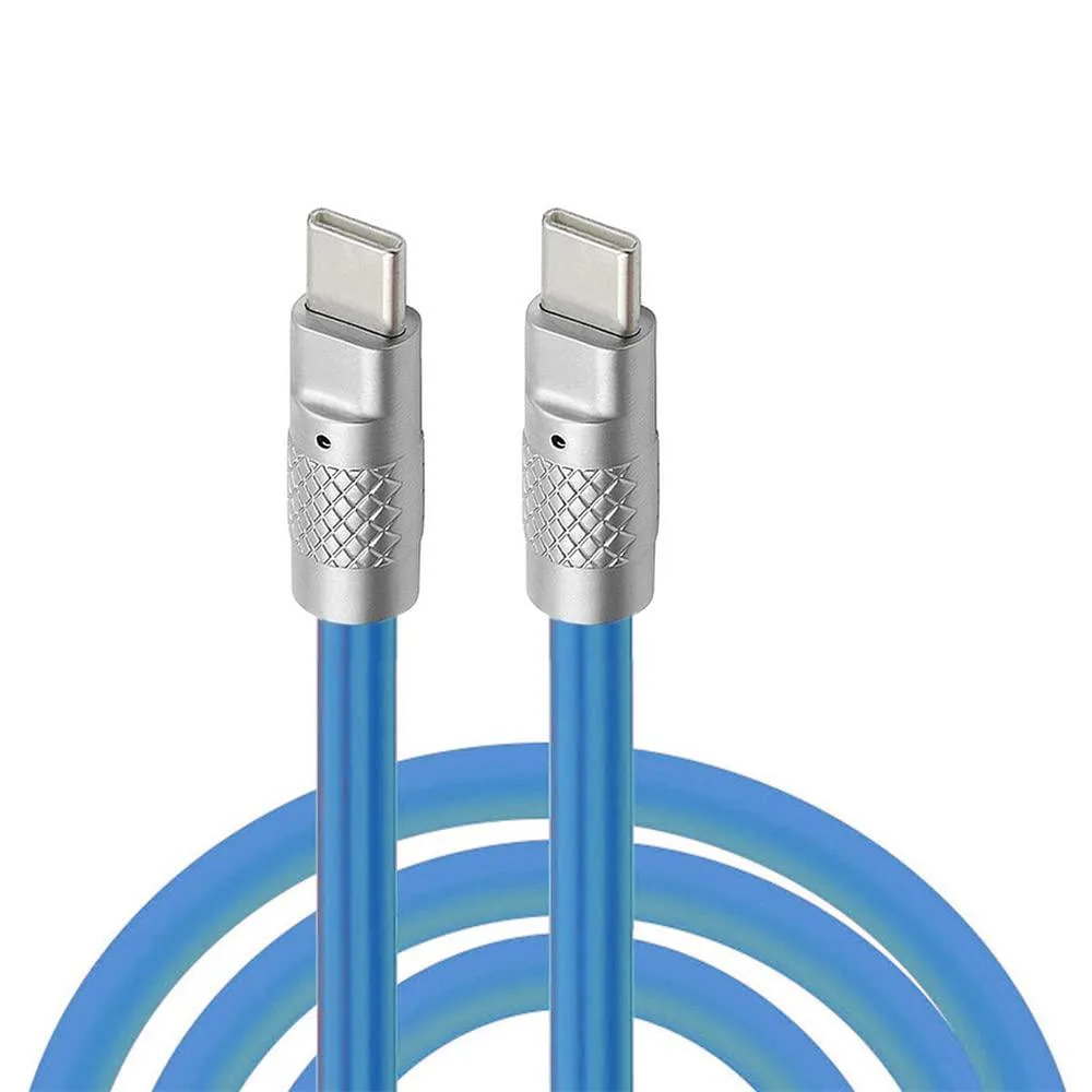 Fervit Fervit USB-C to USB-C Liquid Silicone 120W USB 2.0 Blue 2M — product photo