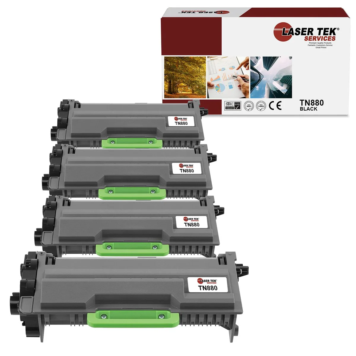 Laser Tek Services Laser Tek Services TN-880 Black Toner Cartridge 4PK 12000 pages — product photo
