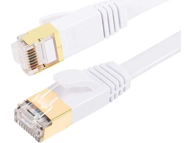 LORDWORLD LORDWORLD Cat 7 Flat Ethernet Cable 10 Gbps 600 MHz 25 m 82 ft White — product photo