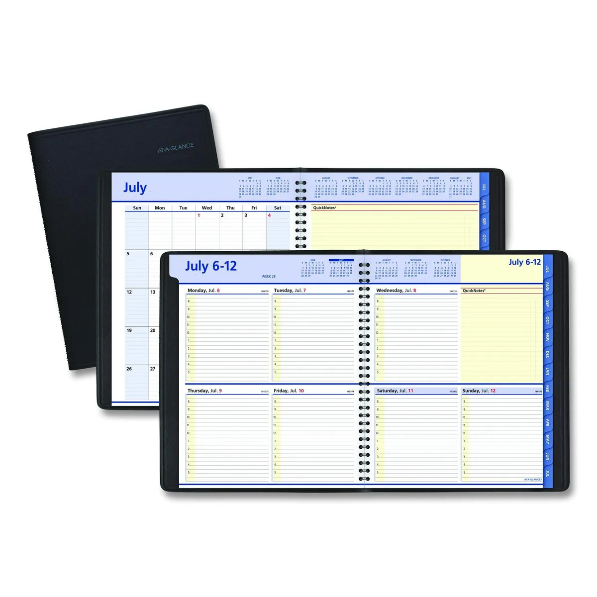 AT-A-GLANCE AT-A-GLANCE QuickNotes Weekly/Monthly Planner 10x8 Black 2024-2025 — product photo