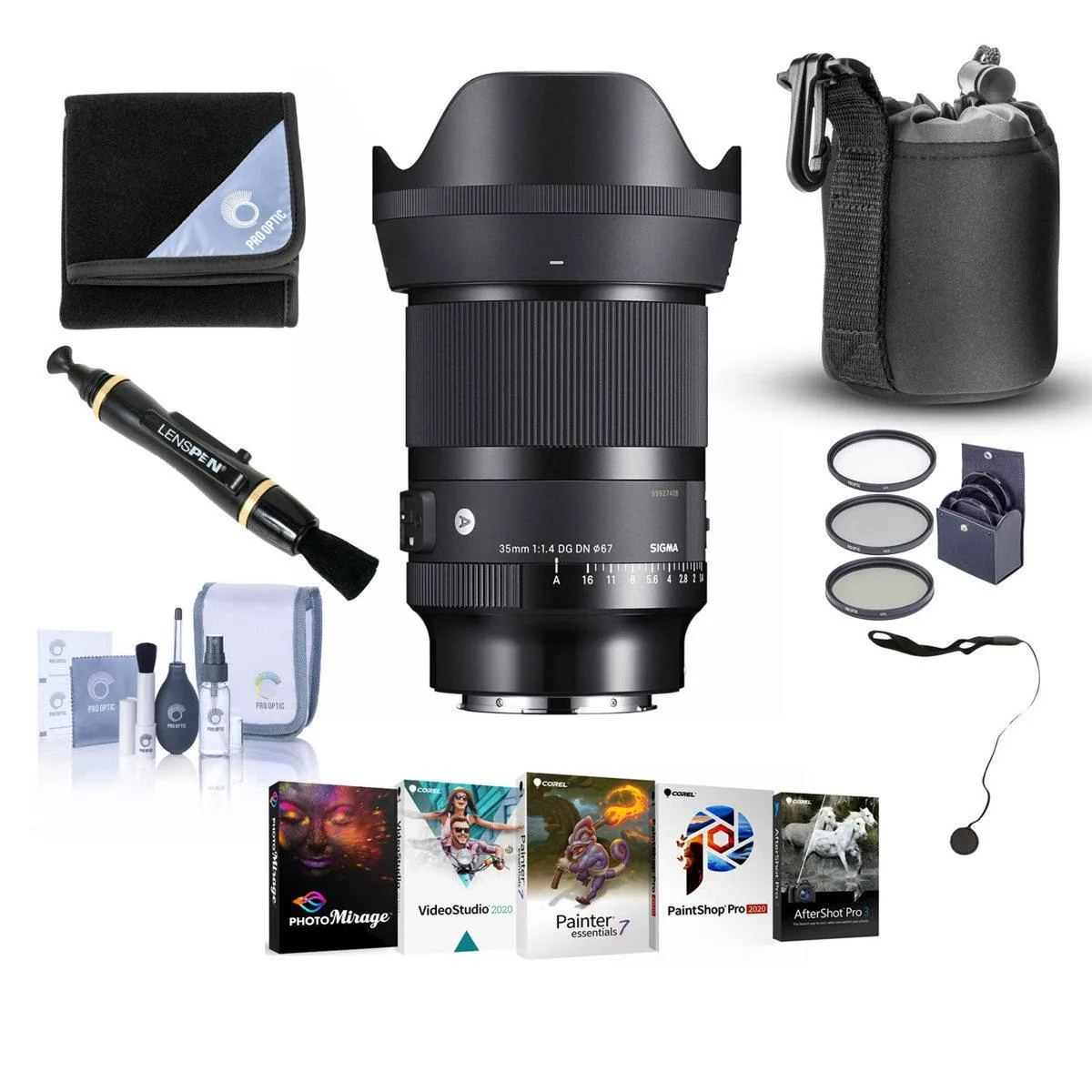 SIGMA SIGMA 35mm f/1.4 DG DN ART Lens for L Mount Bundle — product photo