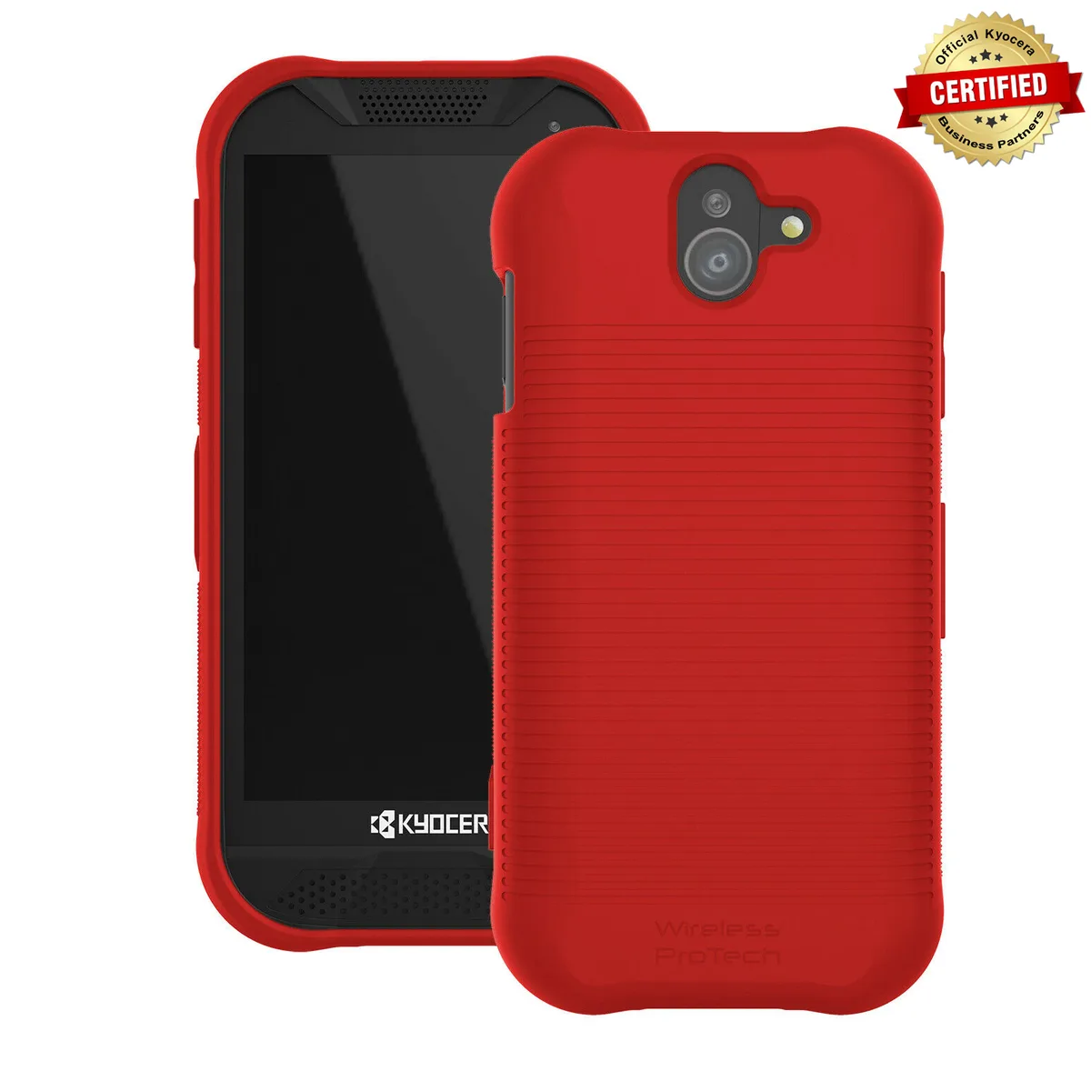 Wireless ProTECH Wireless ProTECH Flex Skin TPU Case Red Kyocera DuraForce PRO 2 E6900 E6910 E6920 — product photo