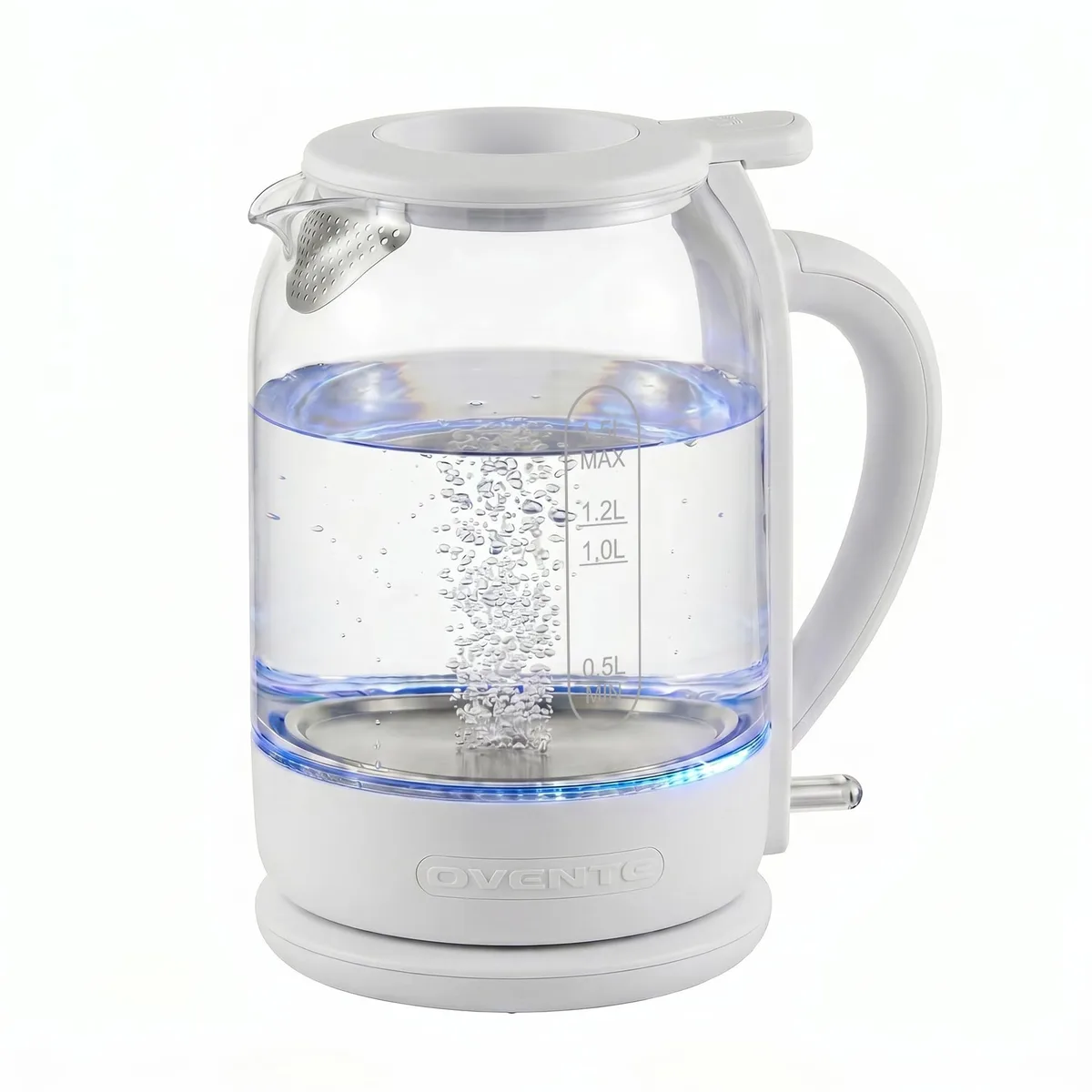 OVENTE KG516W 1.5L Glass Thermo Pot White 1500W — product photo