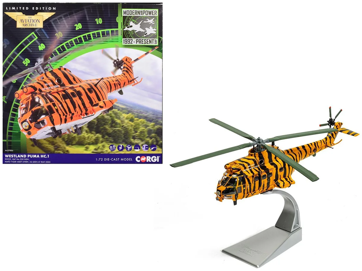 Corgi Corgi Westland Puma HC-1 RAF 230 Squadron NATO Tiger Meet 2005 1/72 Diecast — product photo