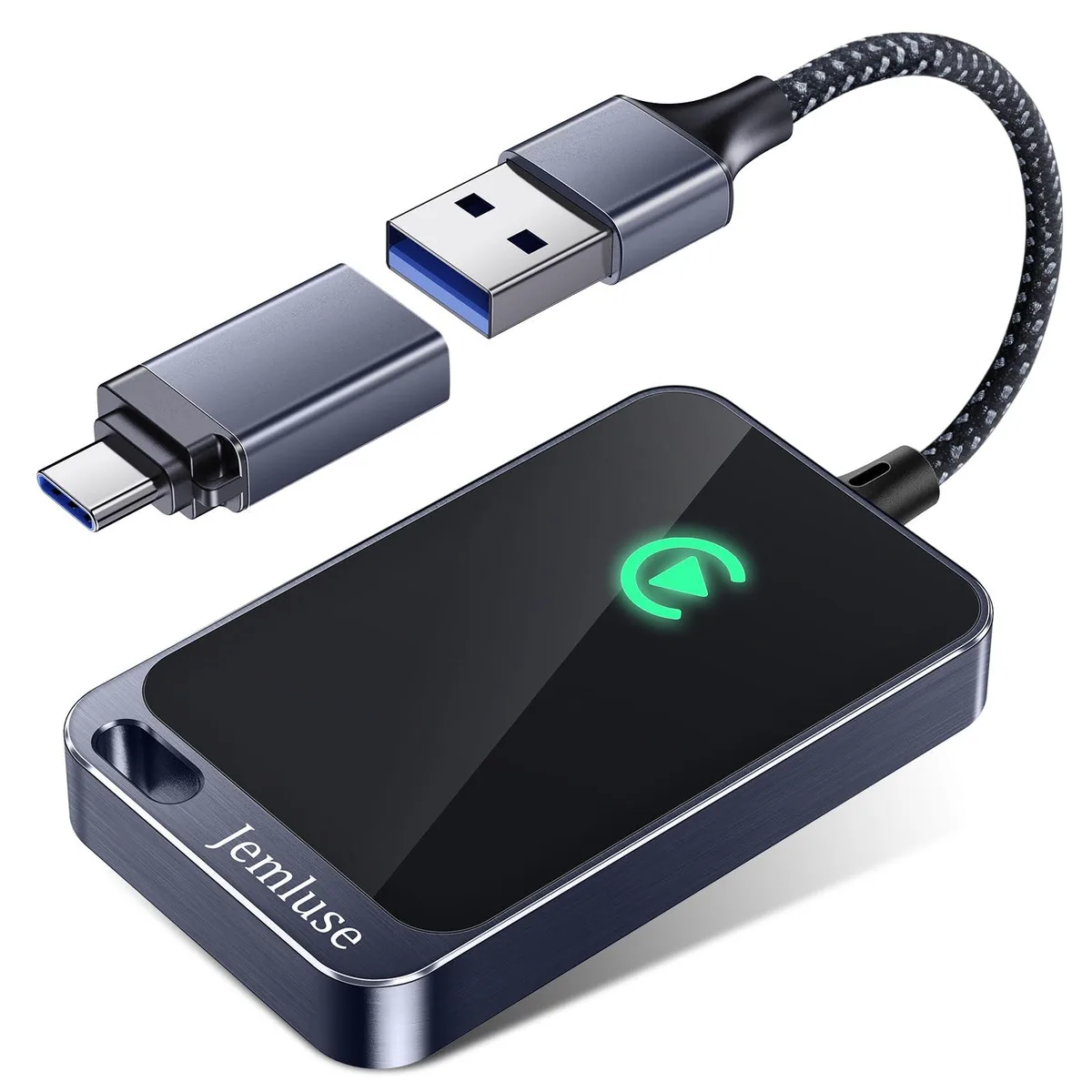  Jemluse CTT168-1 Wireless CarPlay Adapter Gray USB Type C — product photo