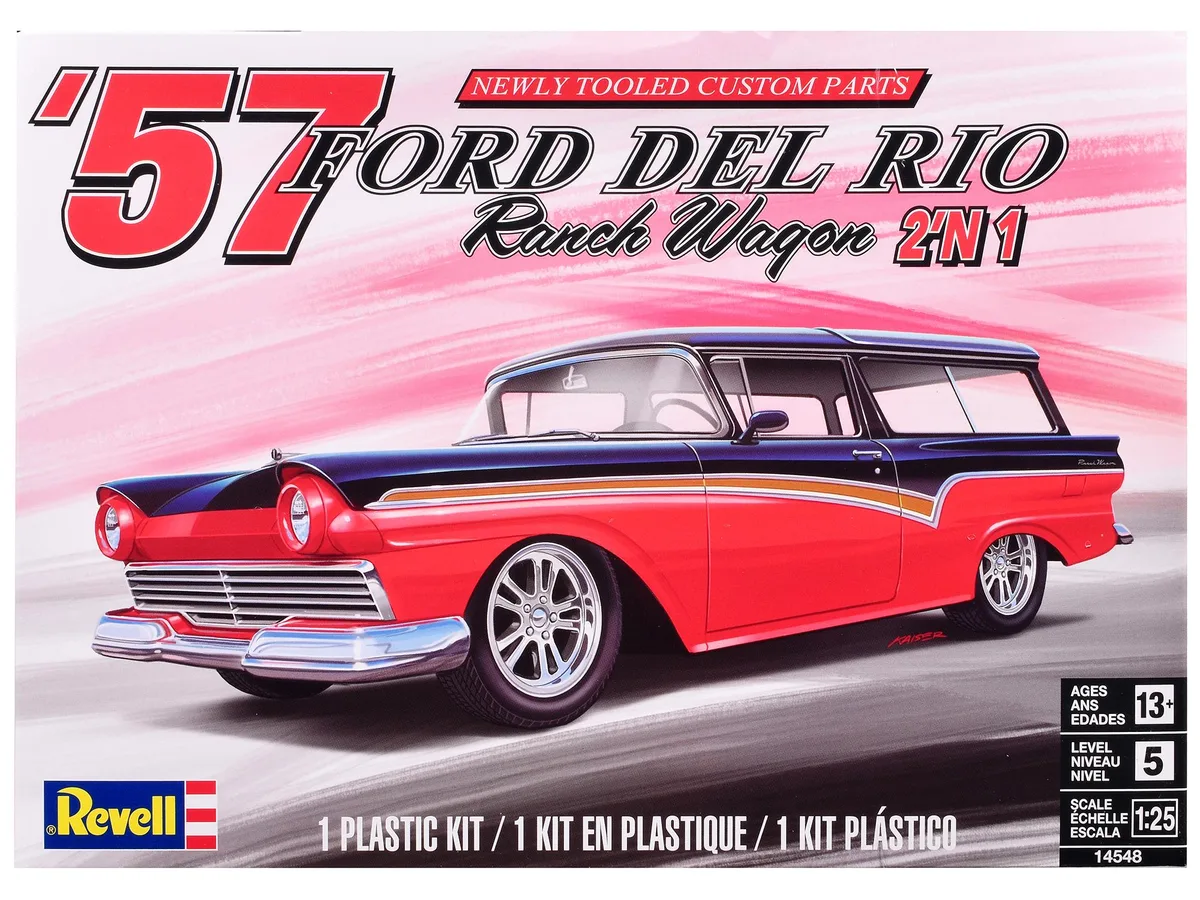 Revell Revell 1957 Ford Del Rio Ranch Wagon 2-in-1 1/25 Scale Model Kit — product photo