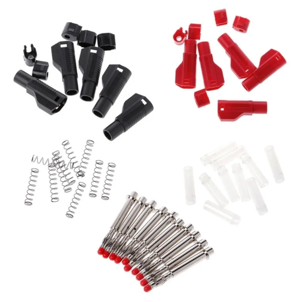 Ruth's sister Ruth's sister 10 Pcs 4mm Stackable Solder Banana Plugs Red Black 54mm — product photo