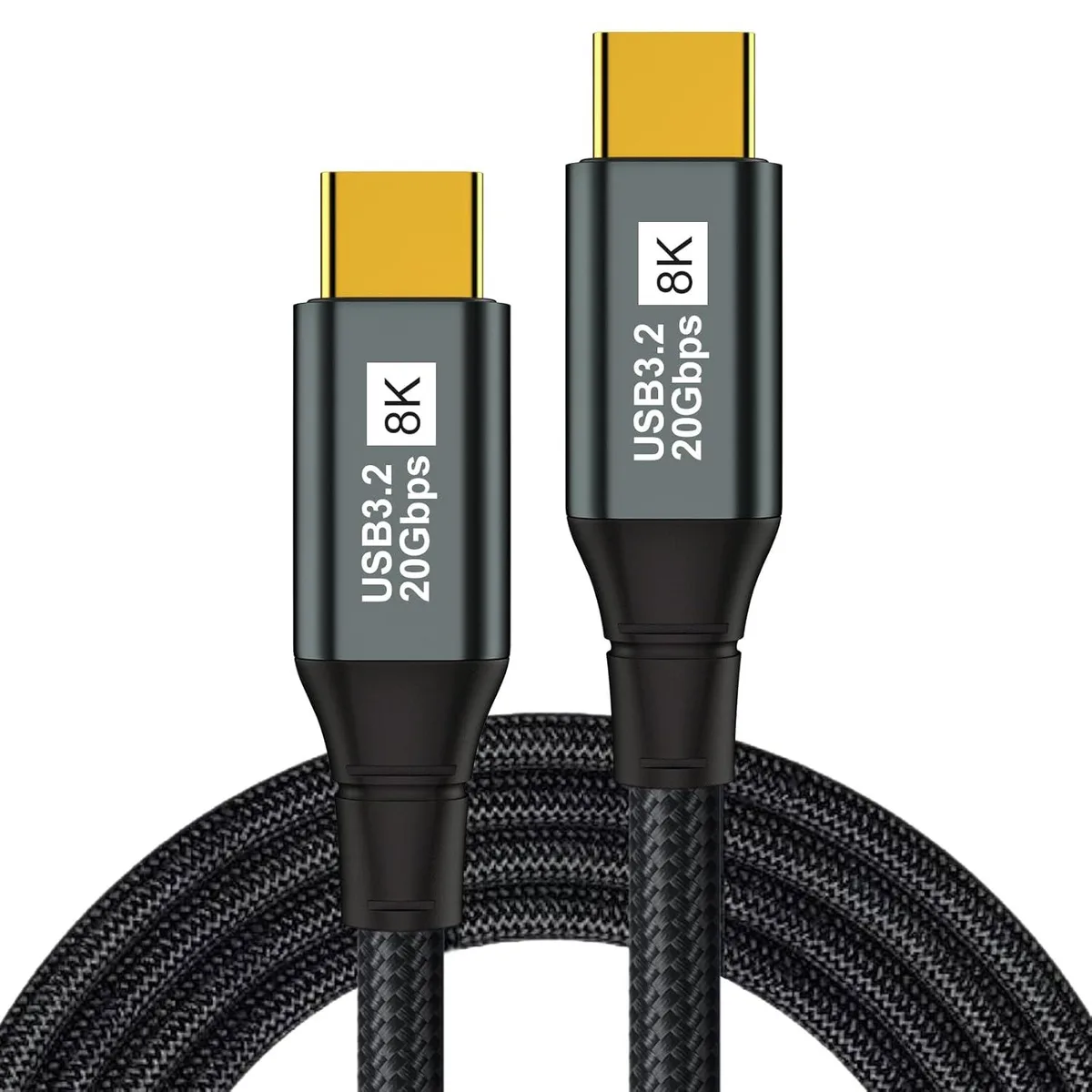 BONAEVER BONAEVER USB-C to USB-C Monitor Cable 6.6FT 8K@60Hz 100W PD 20Gbps — product photo