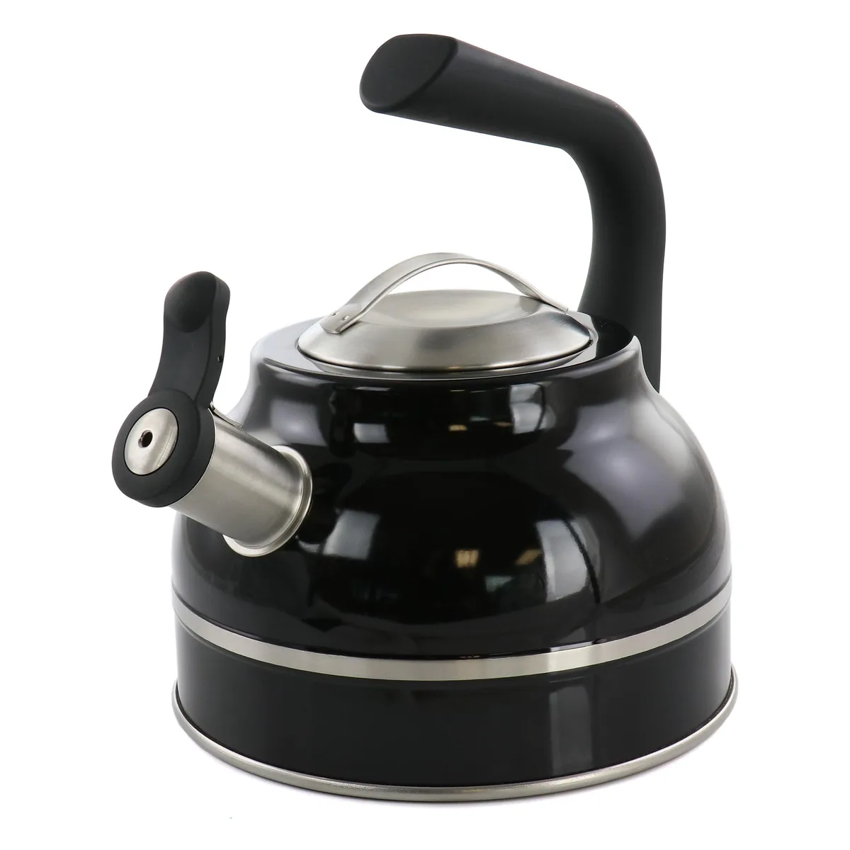 Kenmore Kenmore 510119680M 2.3 Quart Whistling Tea Kettle Stainless Steel Black — product photo