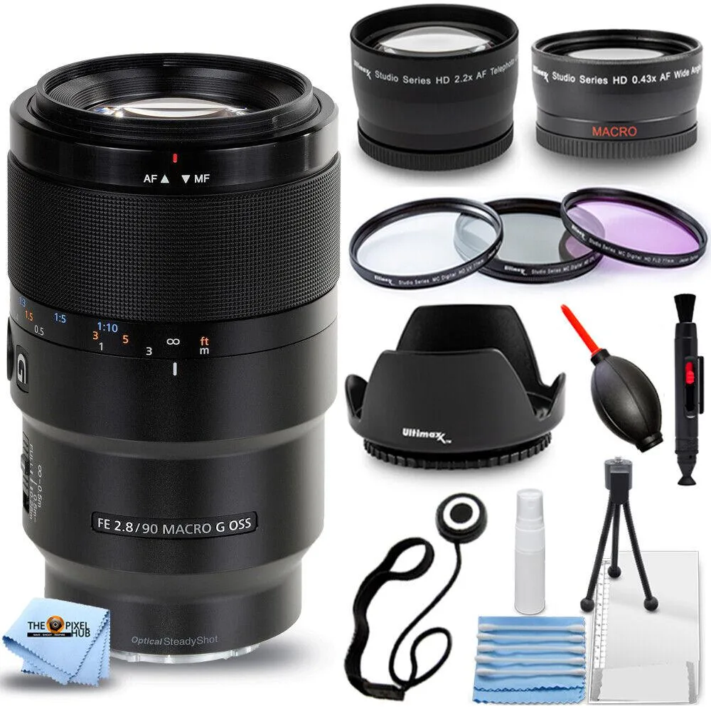 Sony Sony FE 90mm f/2.8 Macro G OSS Lens Kit with 0.43x Wide Angle and 2.2x Telephoto Lenses — product photo