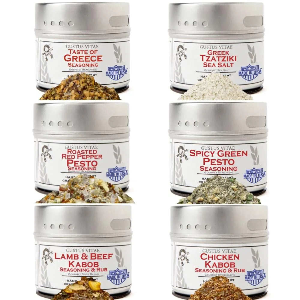 Gustus Vitae Condiments Gustus Vitae Condiments Greek Seasoning Gift Set Tastes of Greece Six Pack — product photo