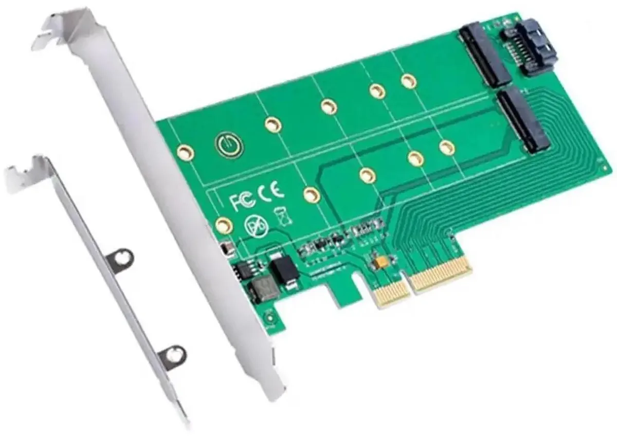 SMUGDESK SMUGDESK PCIe x4 + SATA Dual Interface Adapter Card — product photo
