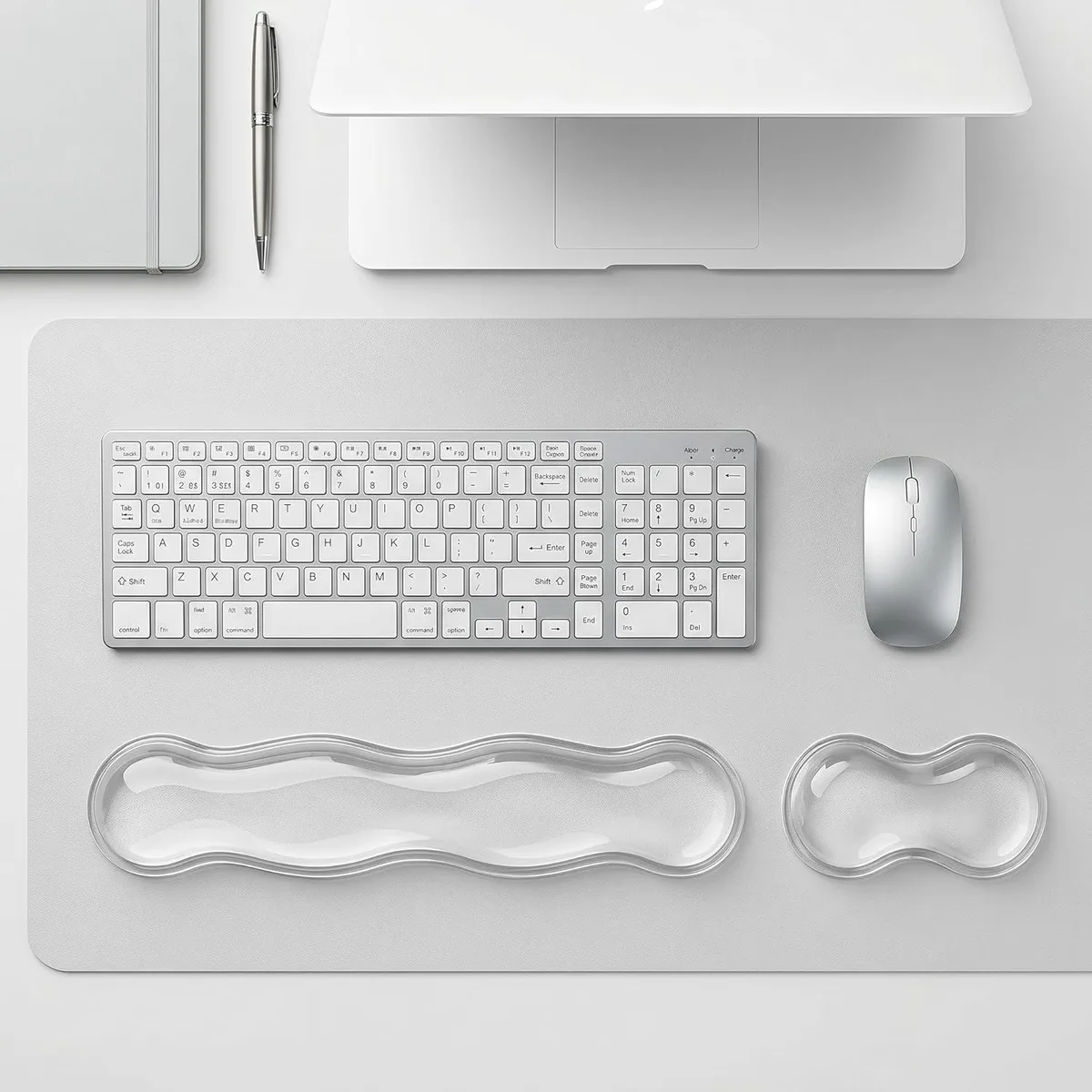 Emerson Emerson Gel Wrist Rest Set Keyboard 14.17 x 3.15 x .78 Mouse 5.71 x 3.15 x .78 — product photo