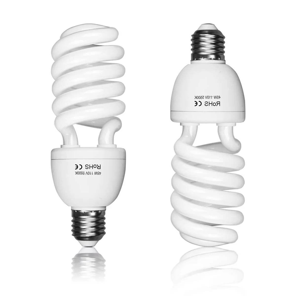 Neewer EM-BULB45-2 2×45W 5500K Spiral CFL E26/E27 — product photo