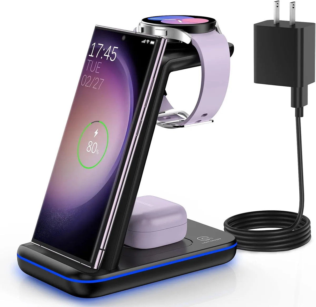 FLEANE FLEANE 3-in-1 Wireless Charger Station Black — product photo