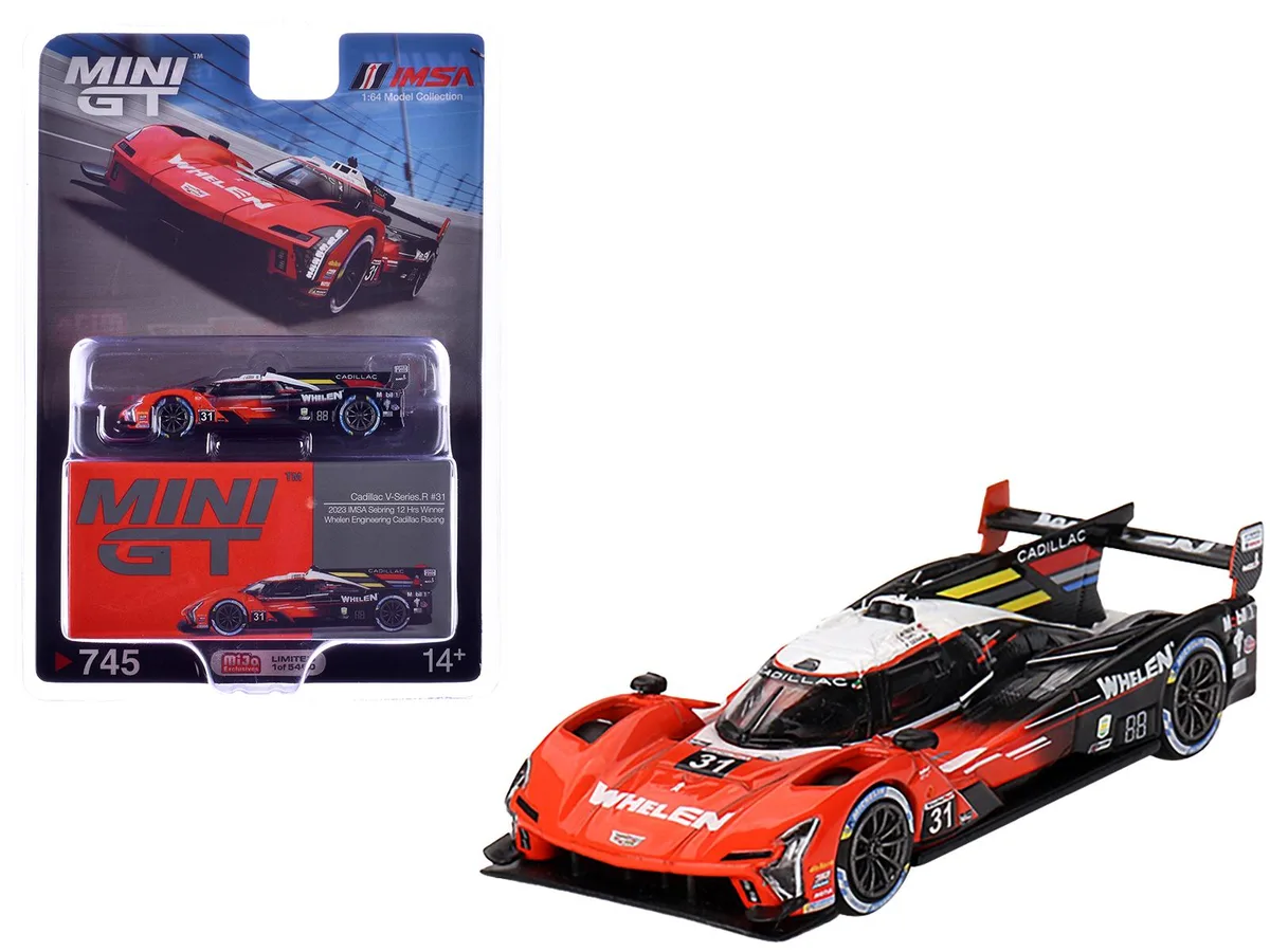 Mini GT Mini GT Cadillac V-Series.R #31 Whelen Engineering Winner Sebring 2023 1/64 Diecast — product photo