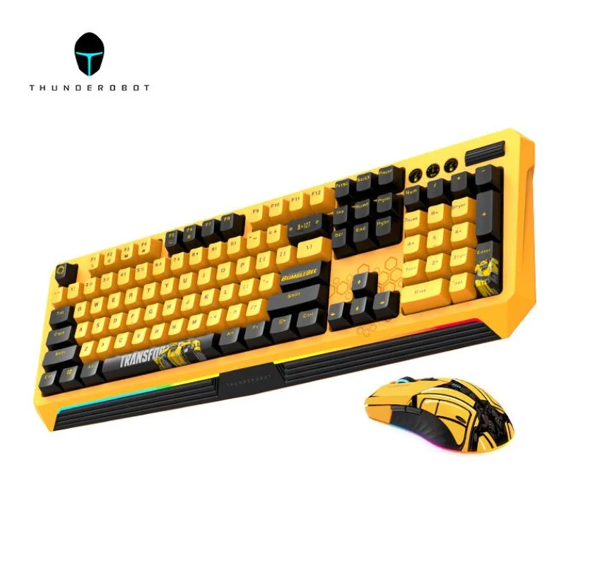 Thunderobot Thunderobot Hornet KG8104 104-key mechanical keyboard & ML703 mouse kit, yellow — product photo