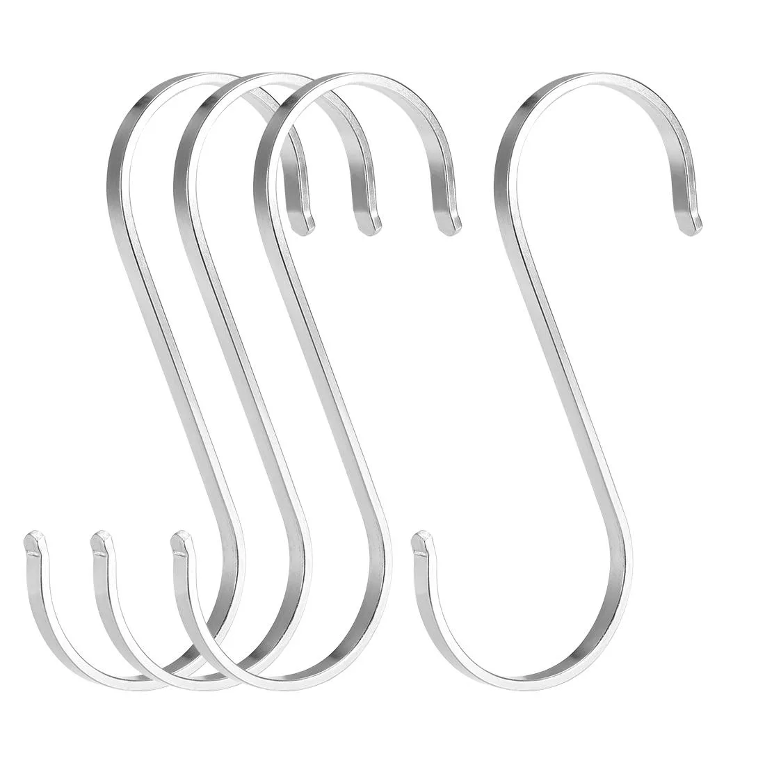 Unique-Bargains Unique-Bargains Stainless Steel S Hooks 4.4" 4pcs — product photo