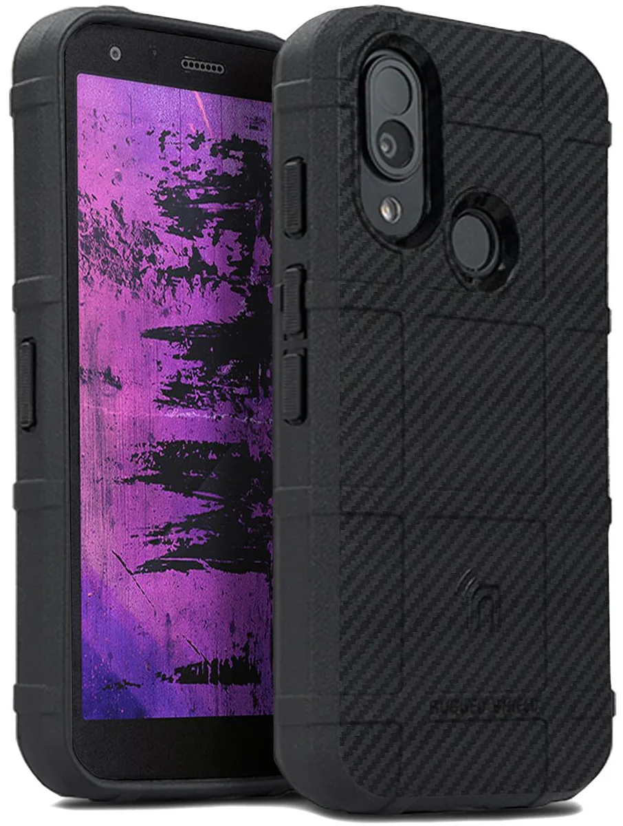 Nakedcellphone Nakedcellphone Carbon Fiber Black Special Ops Rugged Shield Tactical Case for CAT S62 PRO — product photo