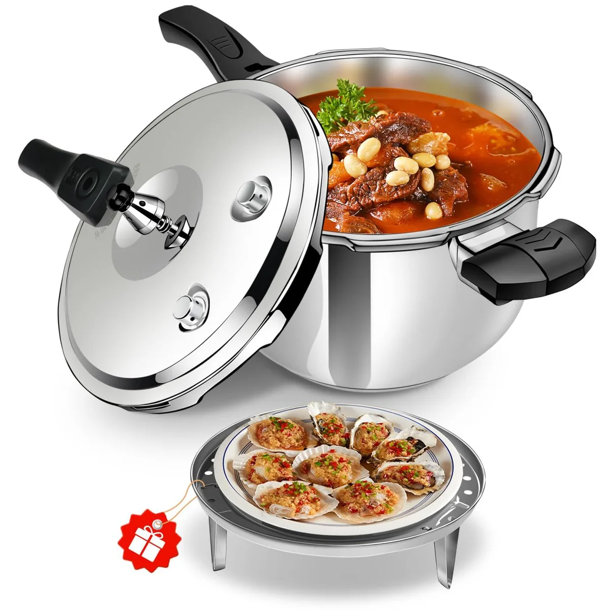 MENTENSIL 18cm RB 3.5 Quart Stainless Steel Pressure Cooker — product photo