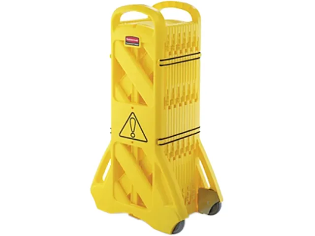 Rubbermaid Commercial Rubbermaid Commercial FG9S1100YEL Mobile Barrier 13 Feet Yellow Sign — product photo