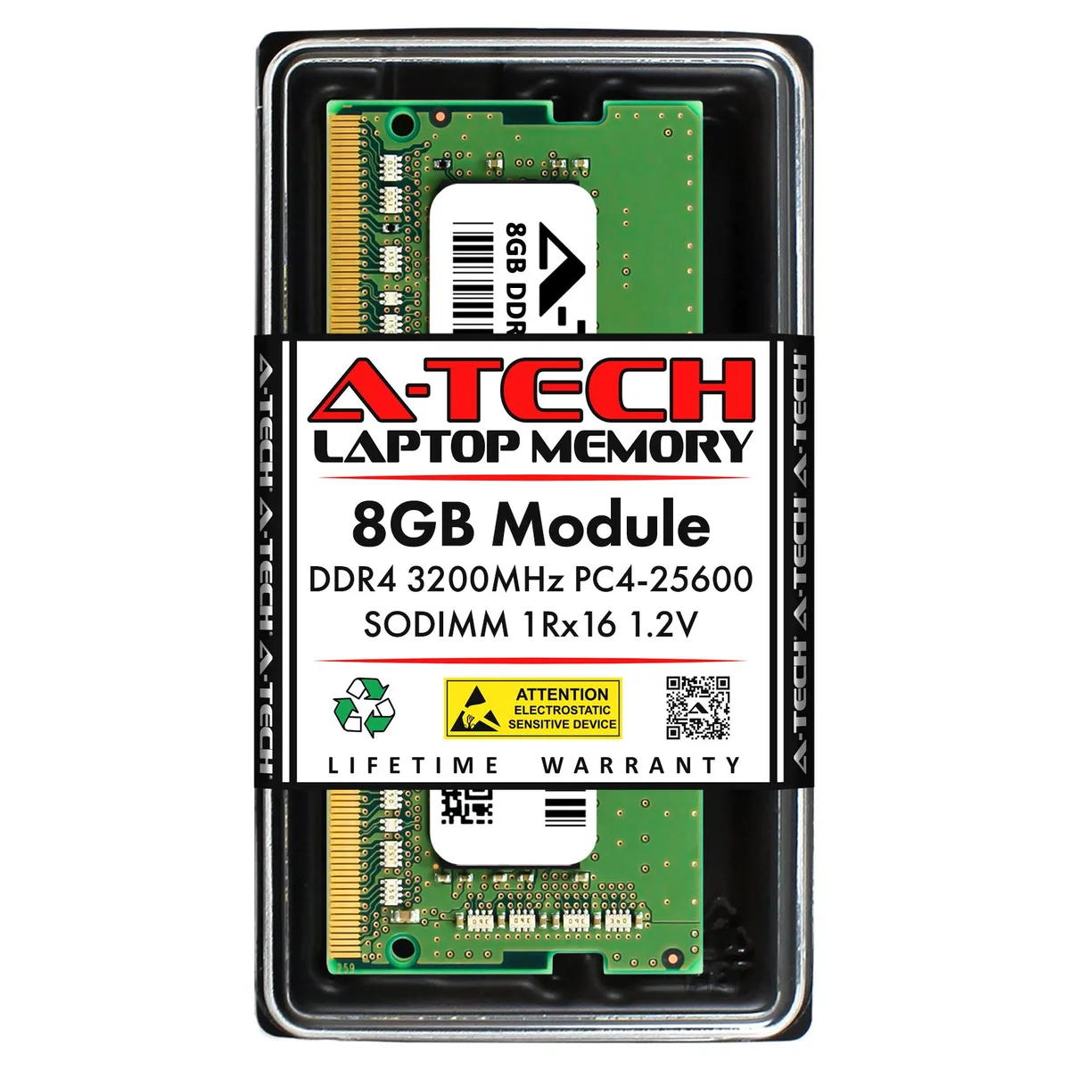 A-Tech A-Tech 8GB DDR4 3200MHz CL22 260-Pin SODIMM Laptop RAM — product photo
