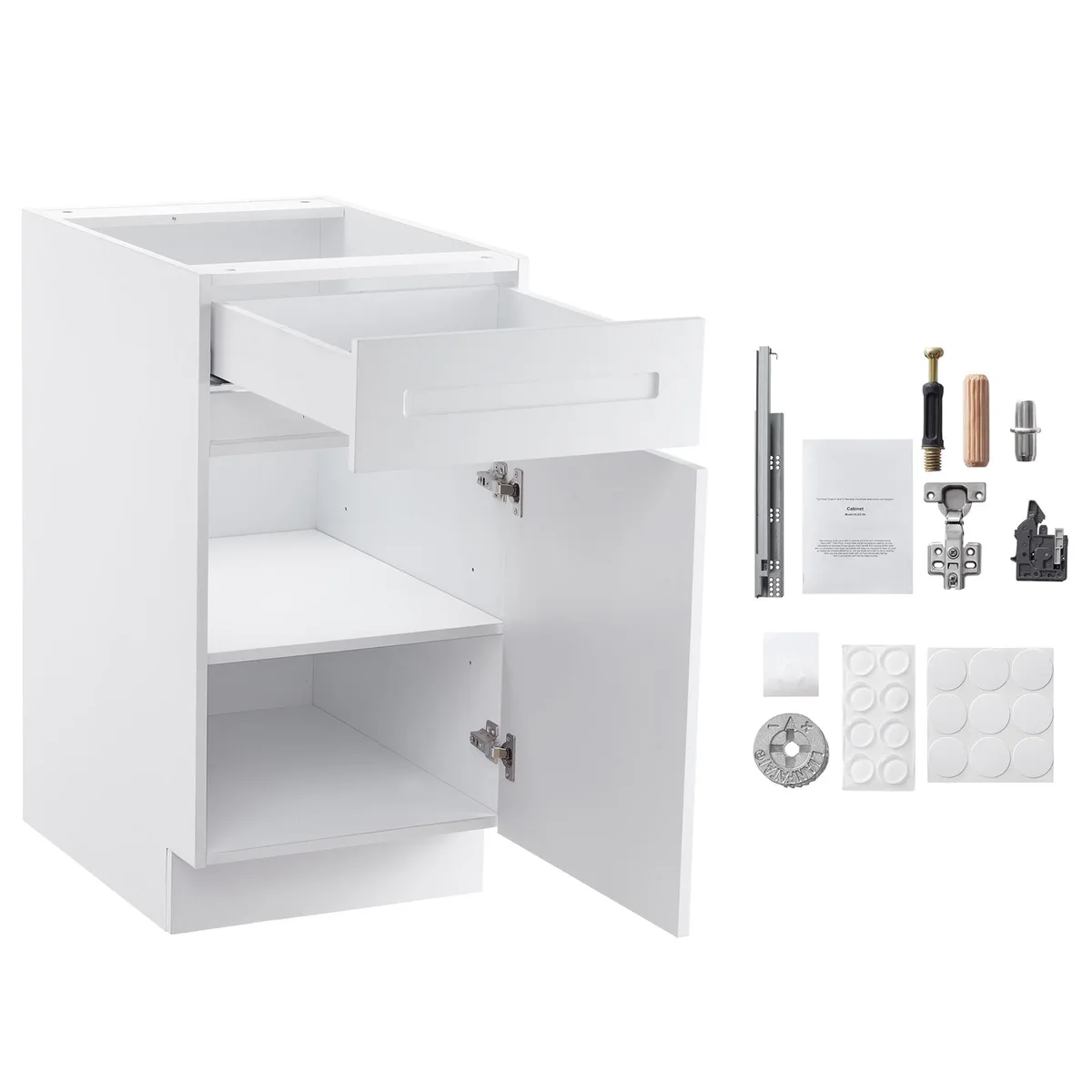 VEVOR VEVOR White Shaker Base Cabinet 18" W x 24" D x 34.5" H — product photo