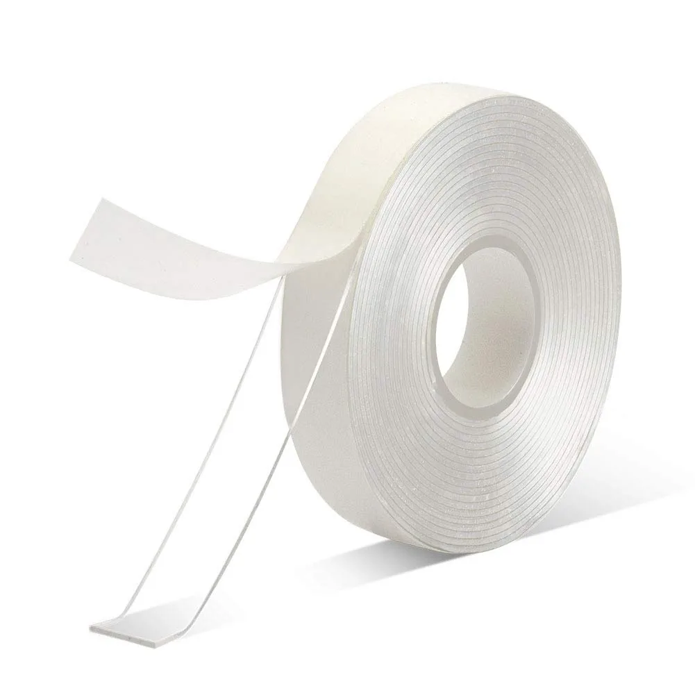 Clear double-sided tape roll half inch wide ten feet long