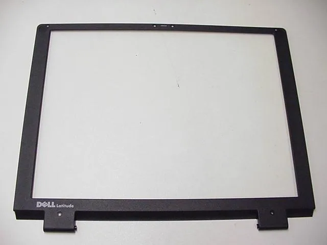 New Dell Latitude CS LCD front bezel, dark grey plastic frame
