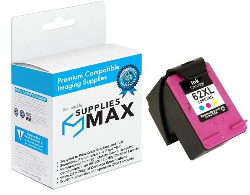 SuppliesMax SuppliesMax 62XL Tri-Color Inkjet Cartridge 415 Pages — product photo