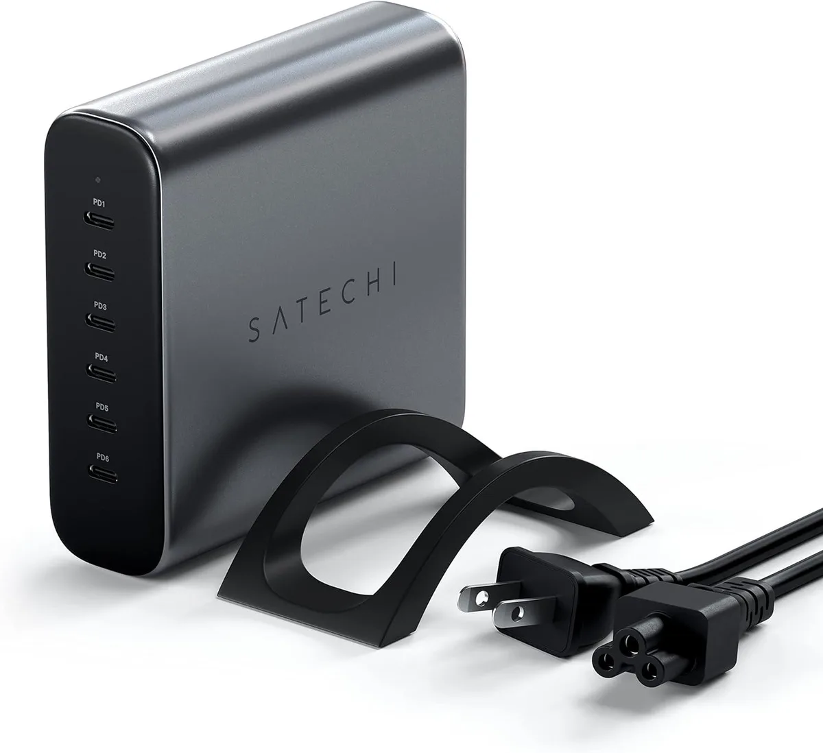 PISKEKAT PISKEKAT 200W 6-Port GaN Charger 2×140W USB-C 3.1 — product photo
