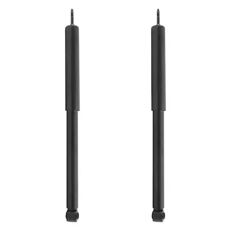 Unity rear shock absorber kit, two silver tube units with piston rods and mounting eyes