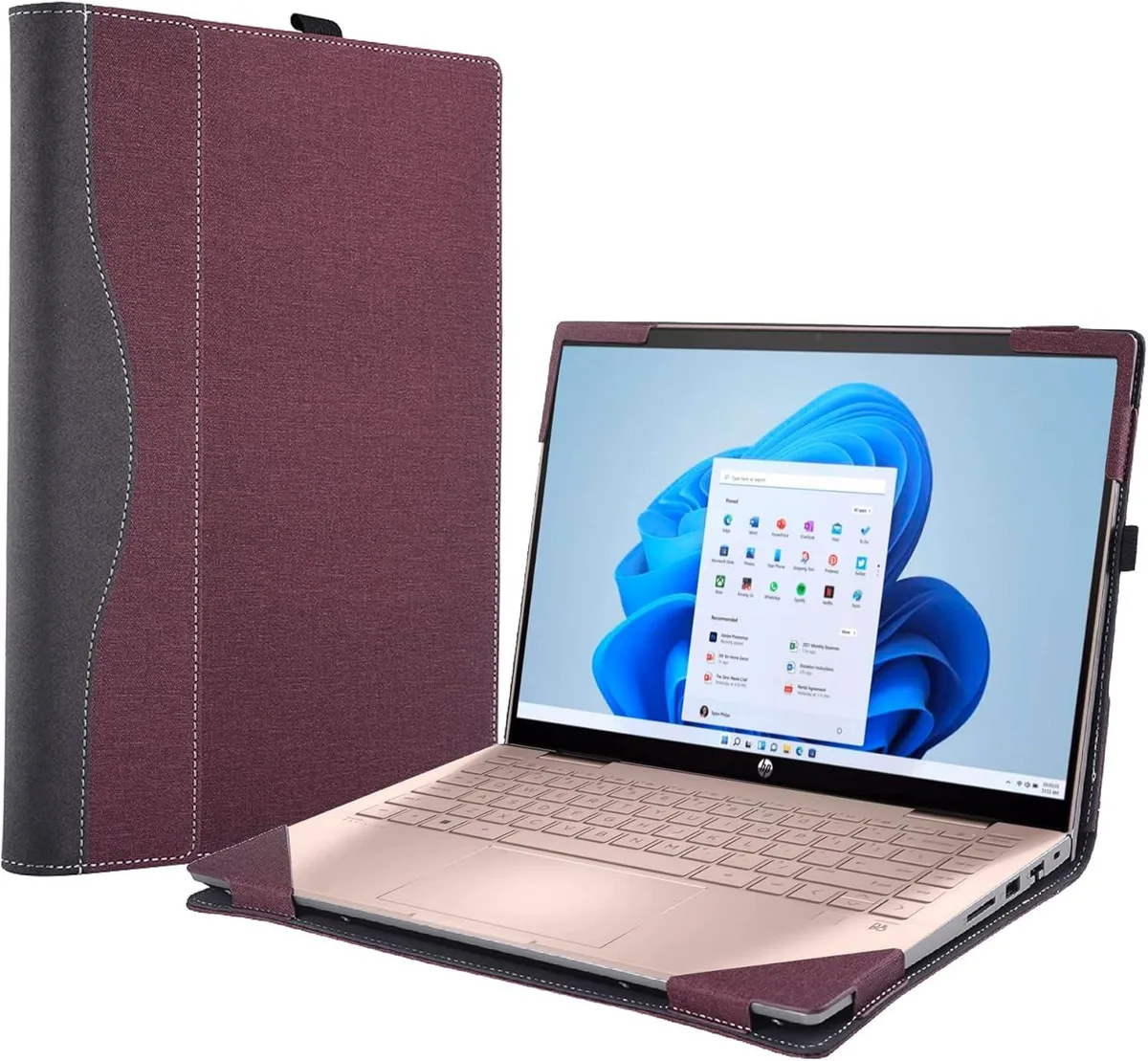 BONAEVER BONAEVER Hard Case for HP Pavilion X360 14 Wine Red — product photo