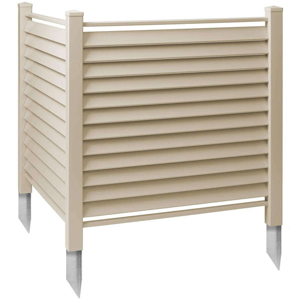 Casafield Casafield 48" x 48" Tan Louvered Vinyl Fencing Panels (2 Pack) — product photo