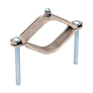 Bronze pipe ground clamp, 3.63In span, UL467 listed