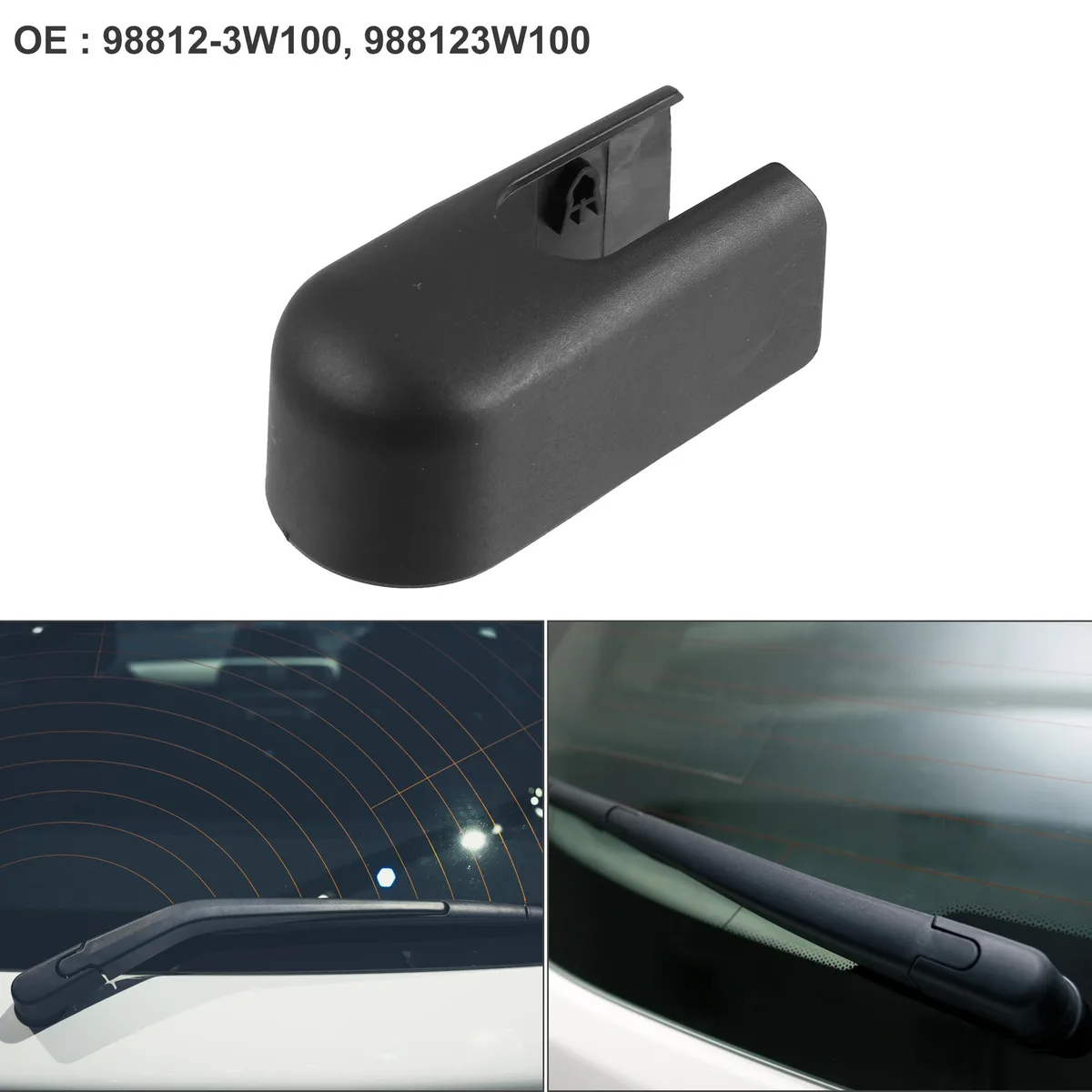 Unique-Bargains Unique-Bargains Rear Wiper Arm Cover Cap for Kia Sorento 2016-2022 Black — product photo