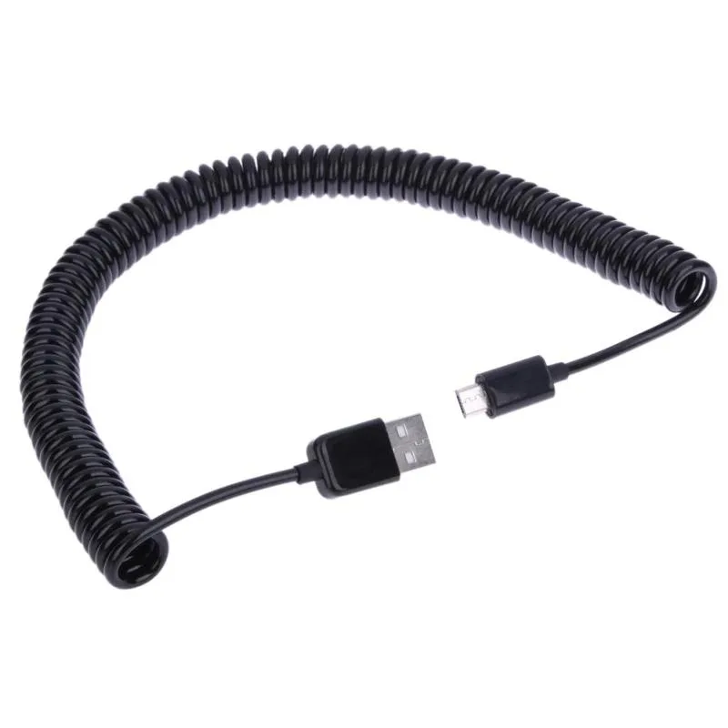 Defendwe Defendwe 25cm Spiral Coiled USB 2.0 A Male to Micro USB B 5Pin Male Cable — product photo