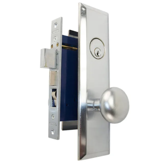Marks USA Marks Metro 114A/26D Satin Chrome Right Hand Mortise Entry Thru Bolted Lockset — product photo