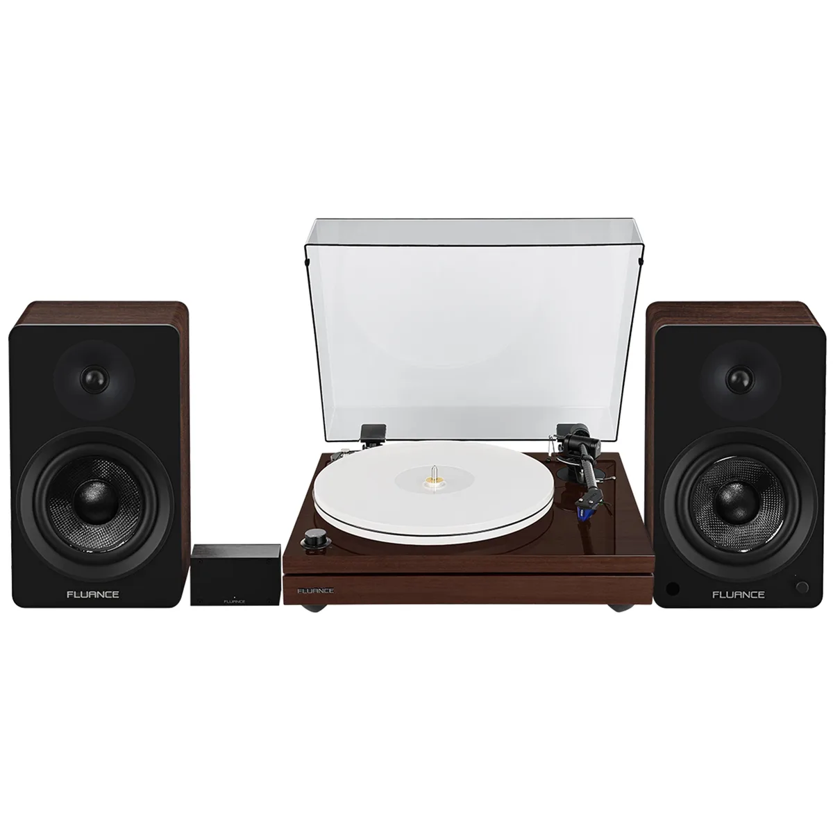 Fluance Fluance RT87 turntable with Ai61 speakers and PA10 preamp (Natural Walnut) — product photo