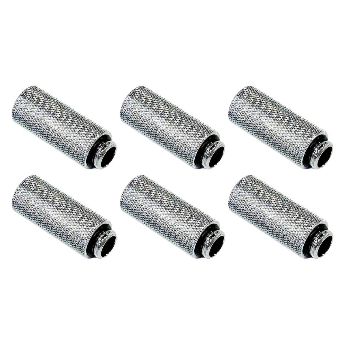 greenDracaena greenDracaena D-G-Extender G1/4" 40mm Extender Fittings 6 Pack Silver — product photo