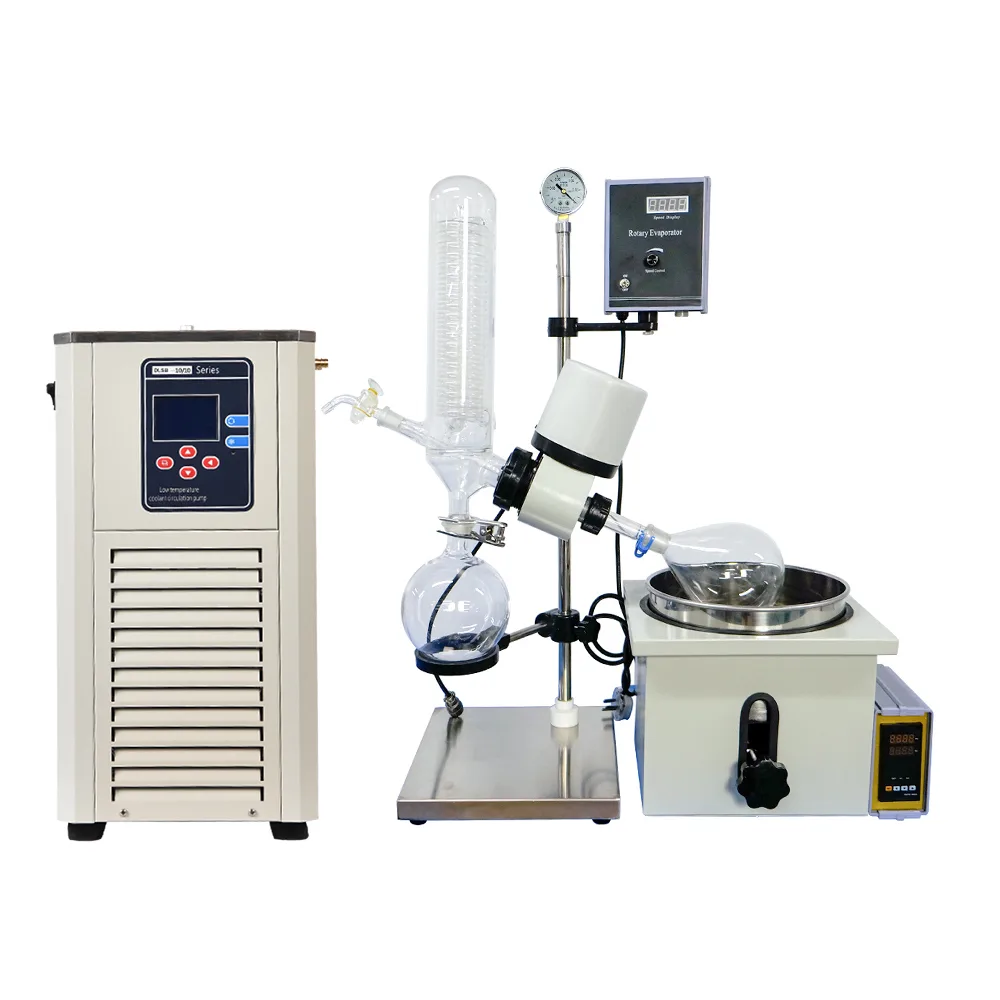 HNZXIB HNZXIB RE201D 2L Rotary Evaporator with DLSB5/10 -10°C 5L Chiller 220V — product photo