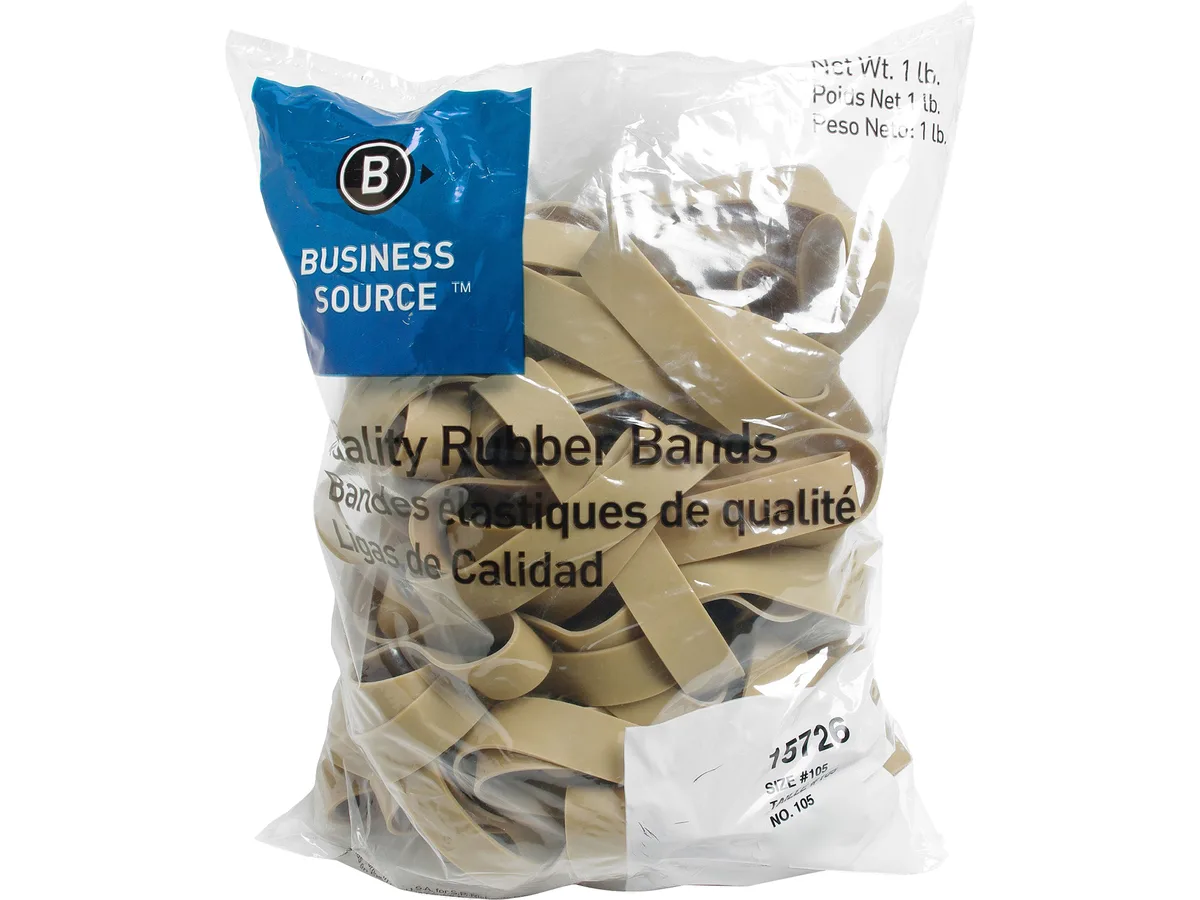 Box of 60 natural crepe rubber bands size 105