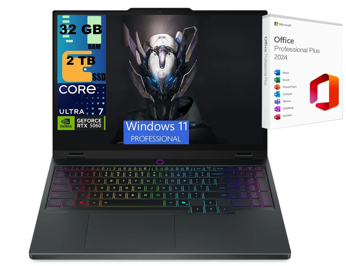 Lenovo Lenovo Legion 5 15 gaming laptop 15.1" WQXGA 165Hz Intel Ultra 7 255HX RTX 5060 8GB 32GB 2TB — product photo