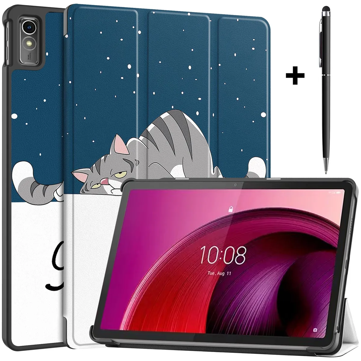 Werleo Werleo TB-360ZU Lazy Cat laptop case for Lenovo Tab M10 5G 10.6 inch 2023 — product photo