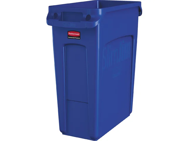 Rubbermaid Commercial Rubbermaid Commercial 1971257CT Slim Jim Vented Container 16 gal Blue 4 Pack — product photo