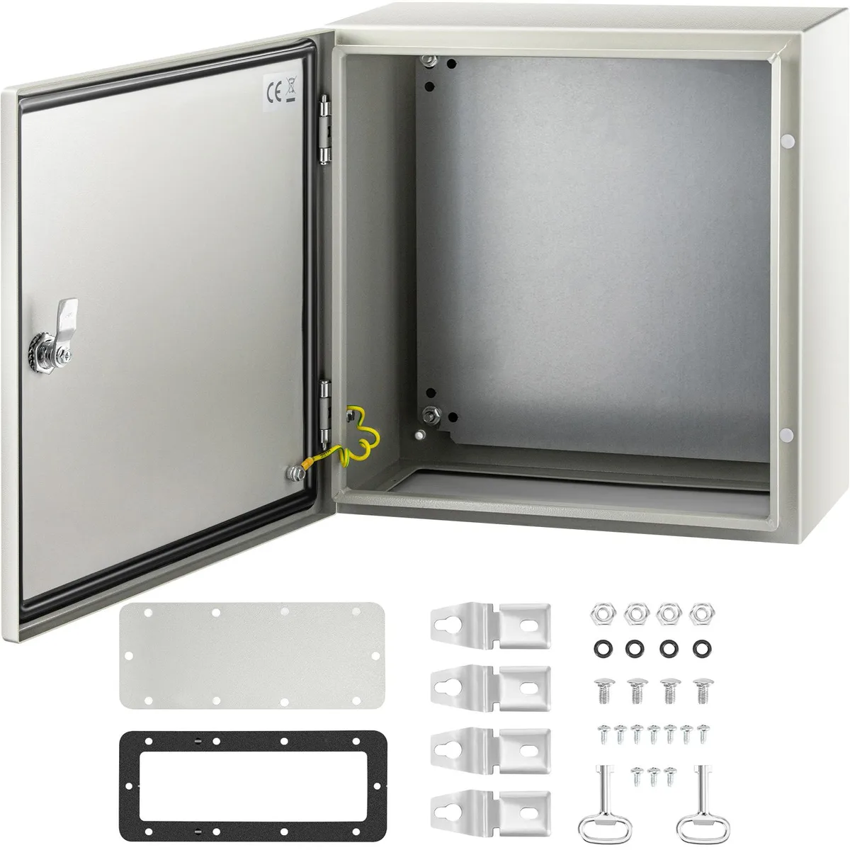 VEVOR VEVOR ST4420 NEMA 4X Steel Electrical Box 16 x 16 x 8 in IP66 Gray White RAL7035 — product photo