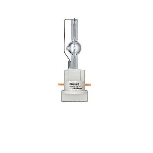 Philips MSR Gold 700W HID lamp with gold pins and compact base