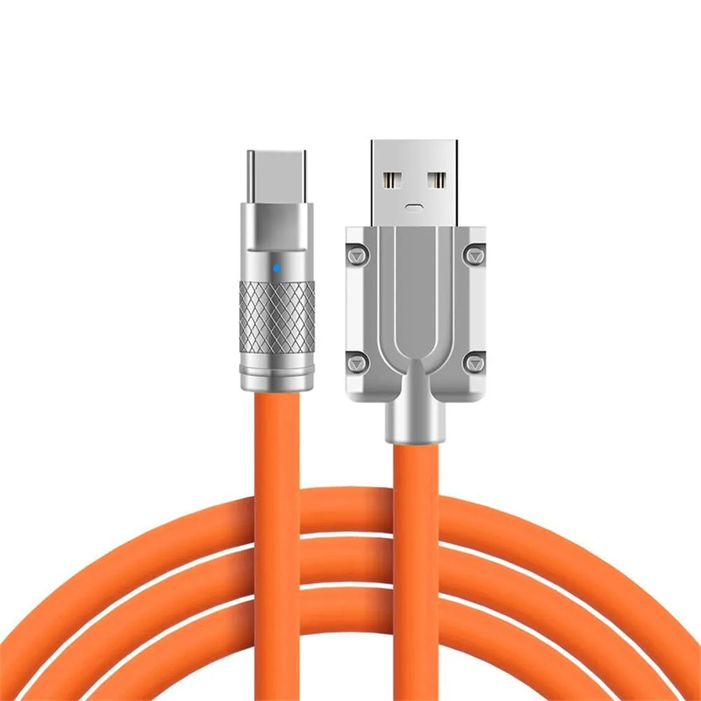 Fervit Fervit USB-A to USB-C Liquid Silicone 120W 2.0 480Mbps Orange 100cm — product photo