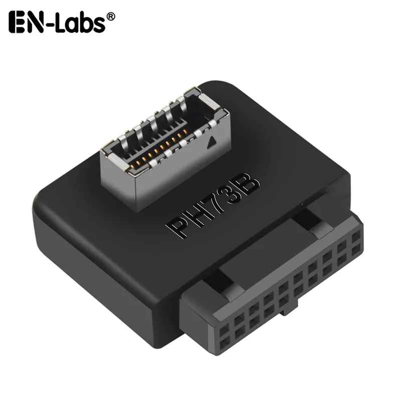 EN-Labs EN-Labs USB 3.0 19/20 Pin to USB 3.1/3.2 Type-E Adapter 90 Degree — product photo